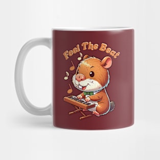 Capybara and Music T-shirt Mug